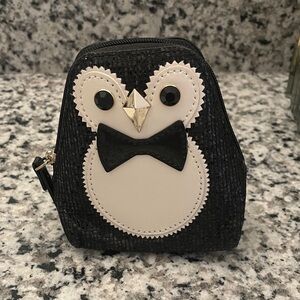kate spade Black and White Penguin Cosmetic Bag